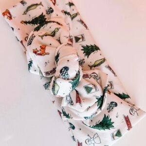 Festive Kids Headband with Holiday Print
